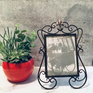Fleur de Lis 5” X 7” Picture Frame with stand
